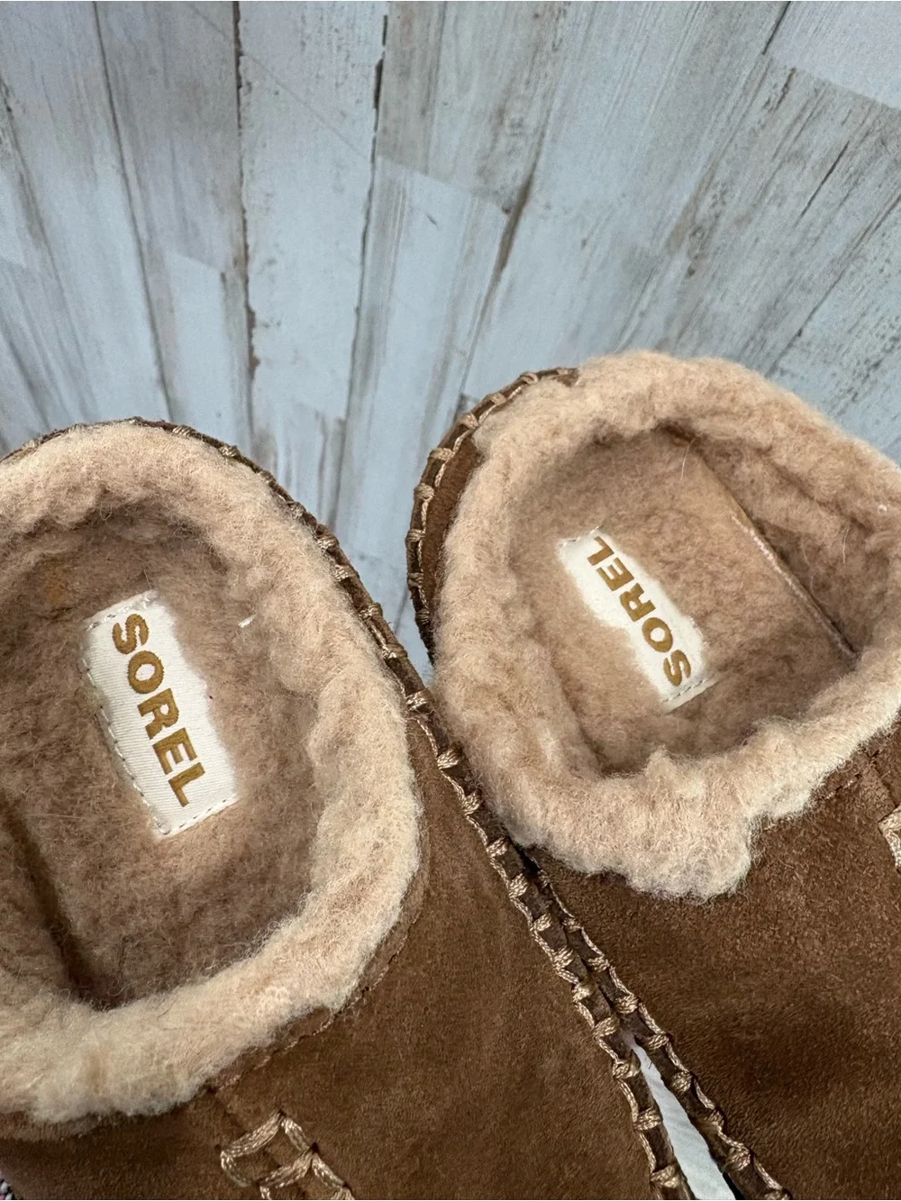 Sorel FALCON RIDGE Slipper Kid Size US 11 Fuzzy Fleece Lining Winter Cozy